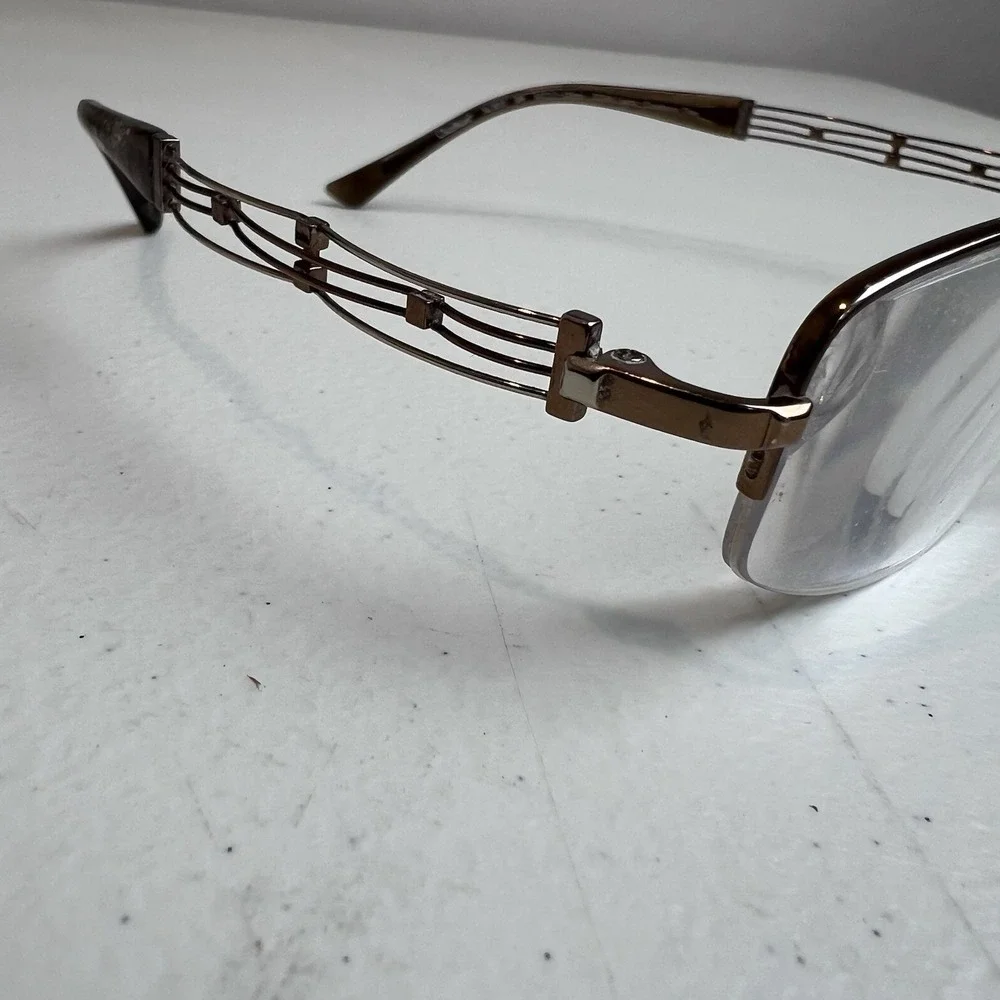 CHARMANT LINEART XL2015‎ Titan Japan Brown Half Rim Eyeglasses Frame 52-17-135
